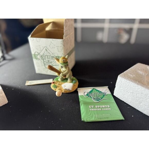 CHARMING TAILS FITZ AND FLOYD "READY TO TAKE A SWING AT IT" FIGURINE W Card - Picture 2 of 5